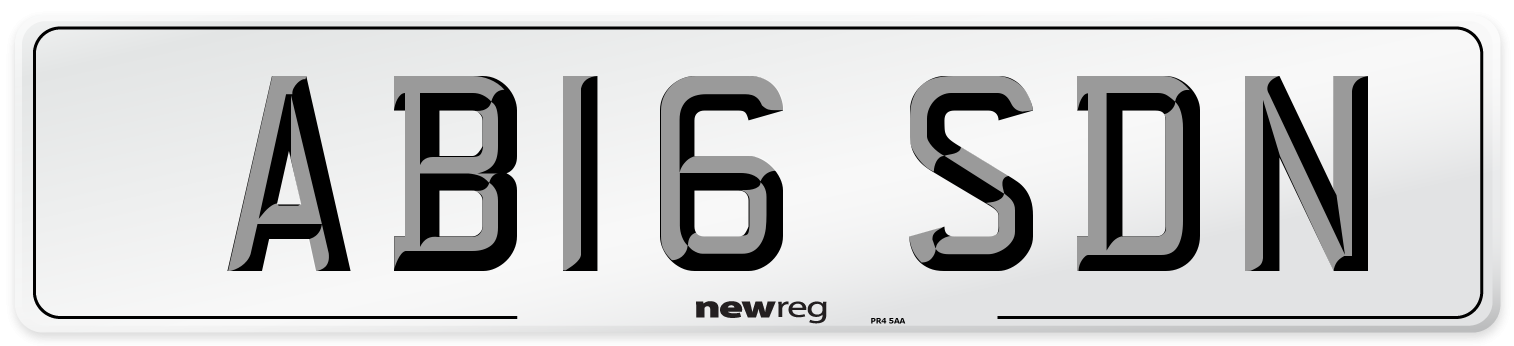 AB16 SDN Number Plate from New Reg